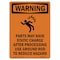 Signmission OSHA WARNING Sign, Parts May Have Static W/ Symbol, 24in X 18in Aluminum, 18" W, 24" L, Portrait OS-WS-A-1824-V-13398 - alternate 1
